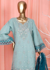 Pearl Series Embroidered Chiffon 3 Piece Stitched Suit RNPC25PSLE D-147-1 (GR)